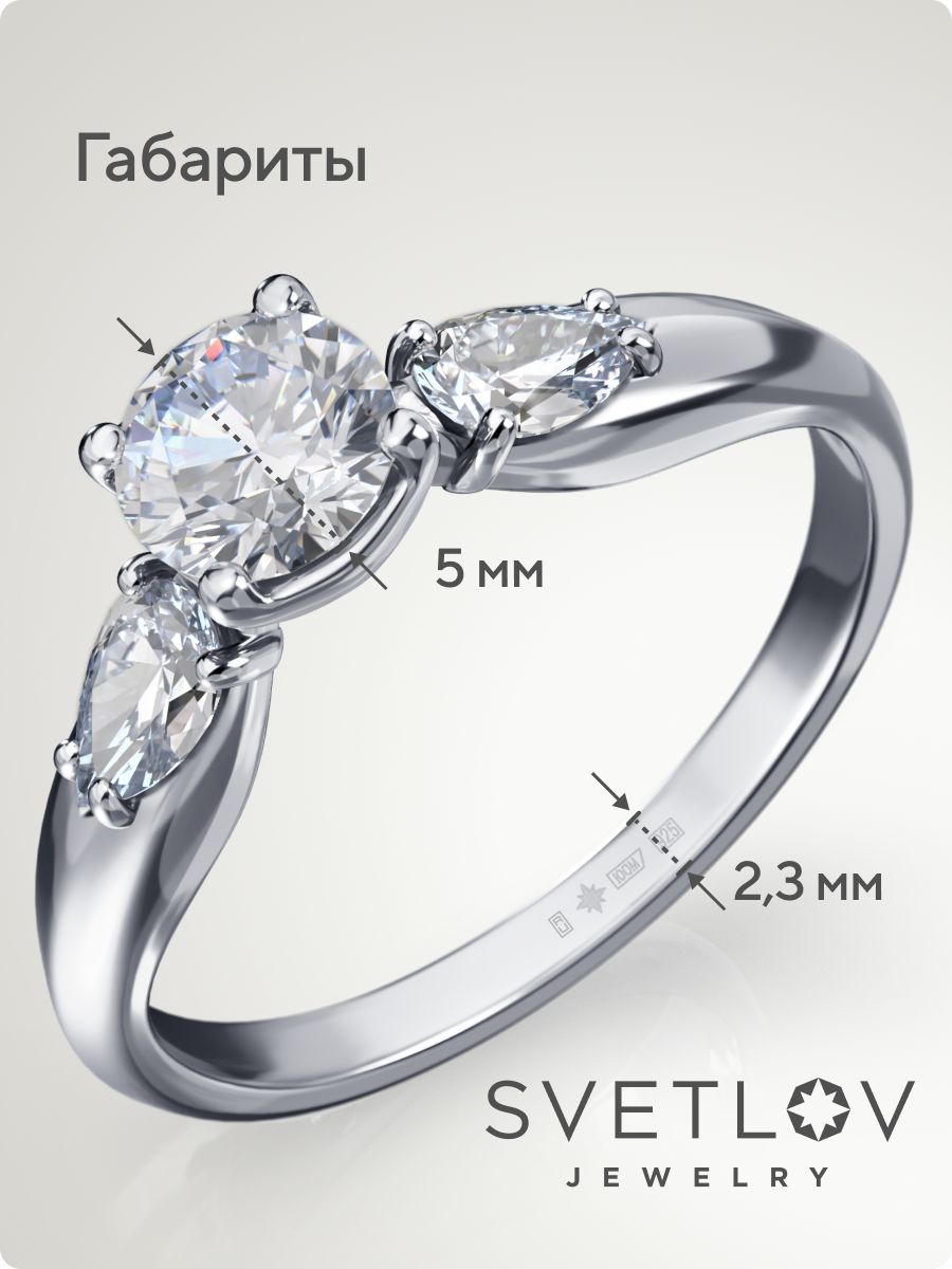 Серебряное кольцо 925 пробы с камнем из Италии 