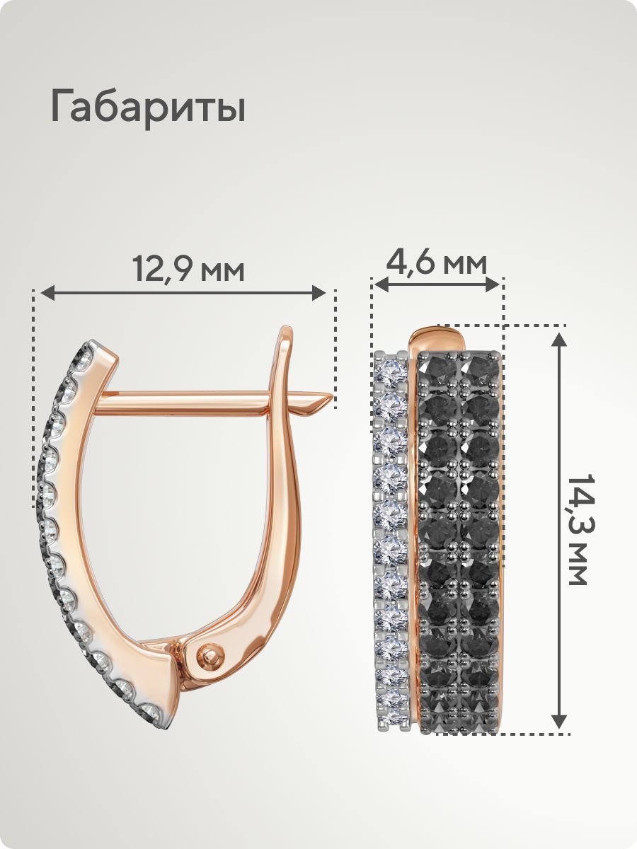 Серьги серебряные дорожки с фианитами 925 пробы из Италии 
