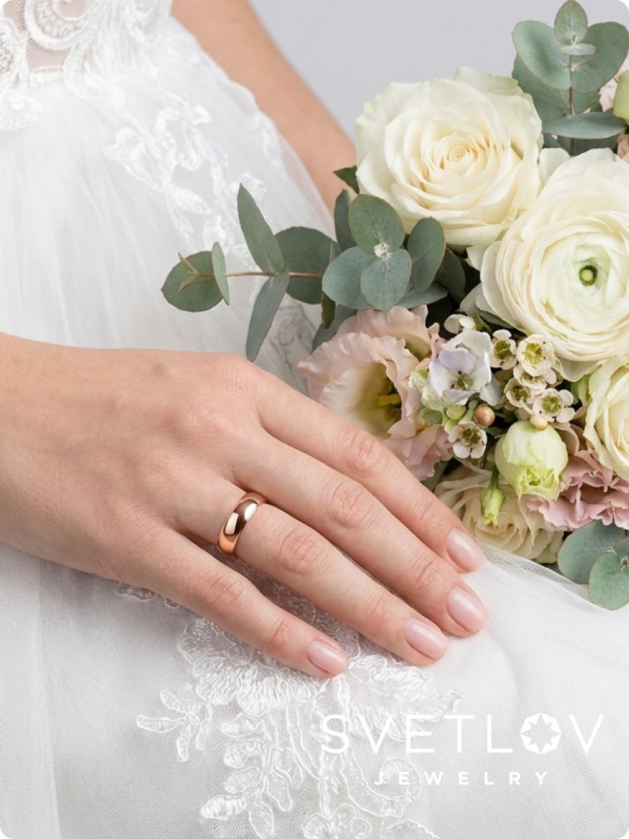 Обручальное кольцо золото 375 пробы ширина 5.5 мм из Италии 