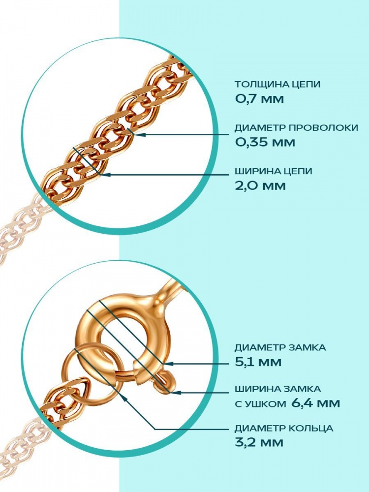 Золотая цепочка 585 пробы Нонна из Италии 
